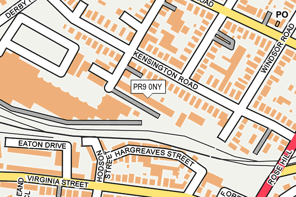 PR9 0NY map - OS OpenMap – Local (Ordnance Survey)