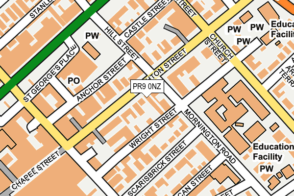 PR9 0NZ map - OS OpenMap – Local (Ordnance Survey)