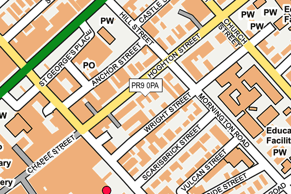 PR9 0PA map - OS OpenMap – Local (Ordnance Survey)