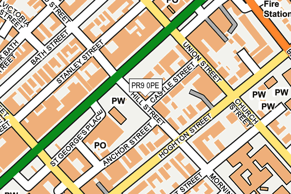 PR9 0PE map - OS OpenMap – Local (Ordnance Survey)