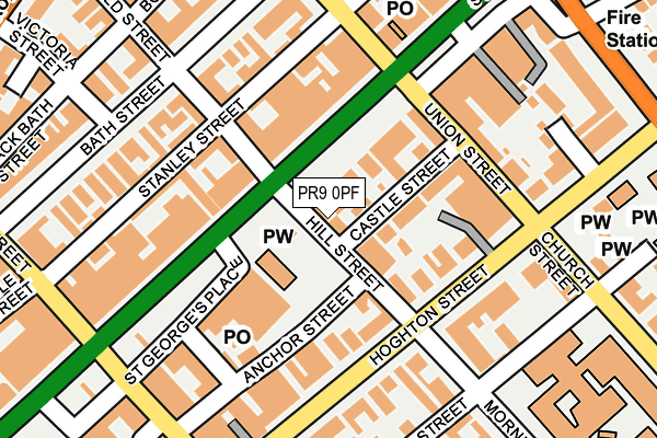 PR9 0PF map - OS OpenMap – Local (Ordnance Survey)