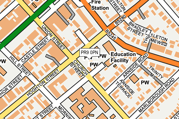 PR9 0PN map - OS OpenMap – Local (Ordnance Survey)