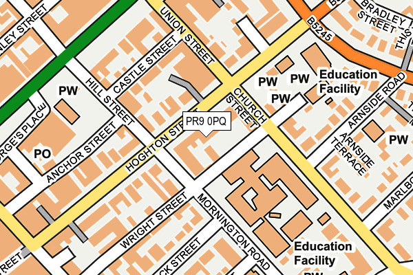 Map of APFW LTD at local scale