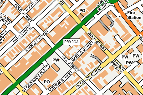 PR9 0QA map - OS OpenMap – Local (Ordnance Survey)