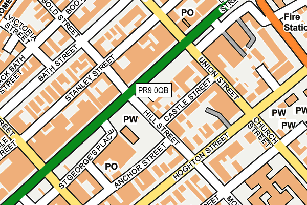 PR9 0QB map - OS OpenMap – Local (Ordnance Survey)