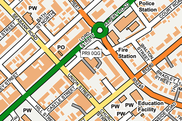 PR9 0QG map - OS OpenMap – Local (Ordnance Survey)
