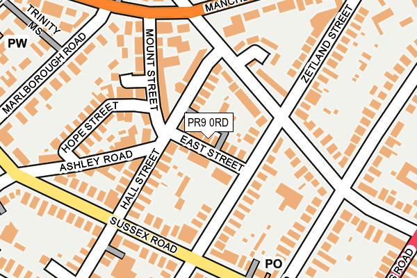 PR9 0RD map - OS OpenMap – Local (Ordnance Survey)