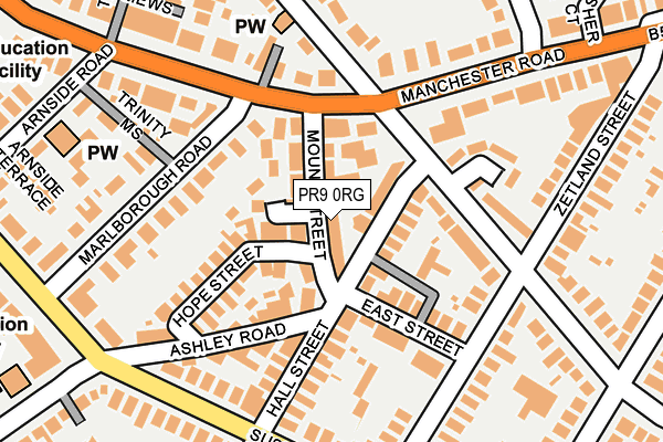 PR9 0RG map - OS OpenMap – Local (Ordnance Survey)