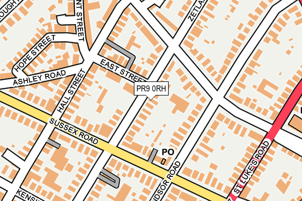 PR9 0RH map - OS OpenMap – Local (Ordnance Survey)