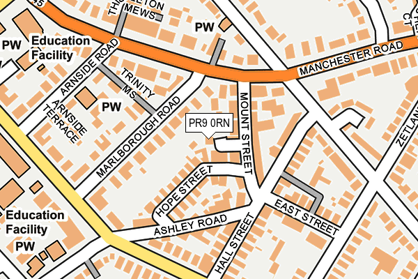 PR9 0RN map - OS OpenMap – Local (Ordnance Survey)