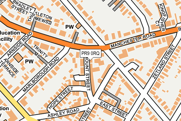 PR9 0RQ map - OS OpenMap – Local (Ordnance Survey)