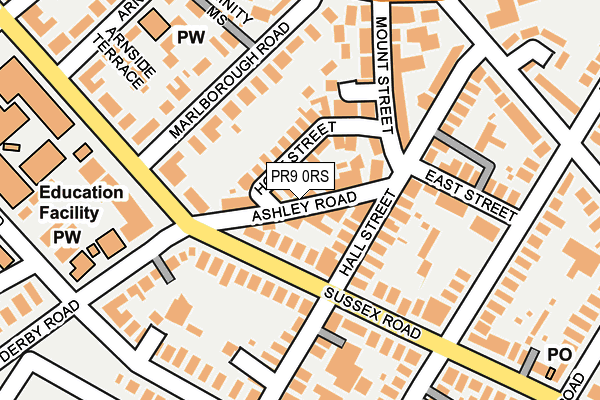 PR9 0RS map - OS OpenMap – Local (Ordnance Survey)