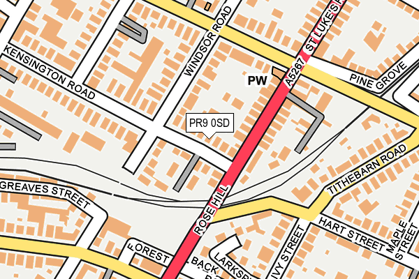 PR9 0SD map - OS OpenMap – Local (Ordnance Survey)