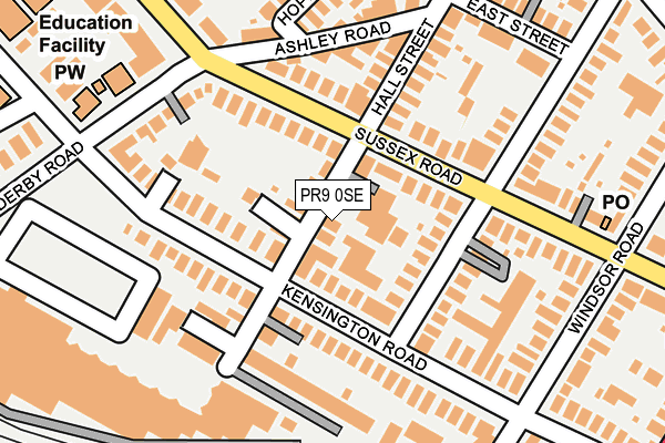 PR9 0SE map - OS OpenMap – Local (Ordnance Survey)