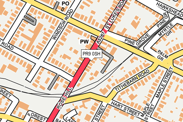 PR9 0SH map - OS OpenMap – Local (Ordnance Survey)