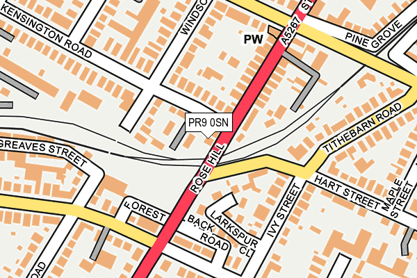 PR9 0SN map - OS OpenMap – Local (Ordnance Survey)