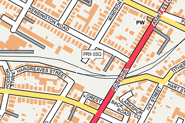 PR9 0SQ map - OS OpenMap – Local (Ordnance Survey)