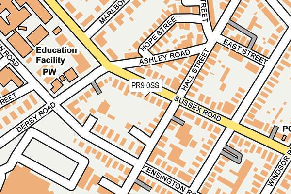 PR9 0SS map - OS OpenMap – Local (Ordnance Survey)