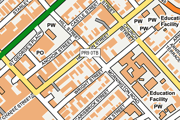 PR9 0TB map - OS OpenMap – Local (Ordnance Survey)