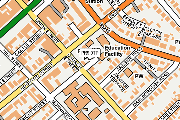 PR9 0TP map - OS OpenMap – Local (Ordnance Survey)