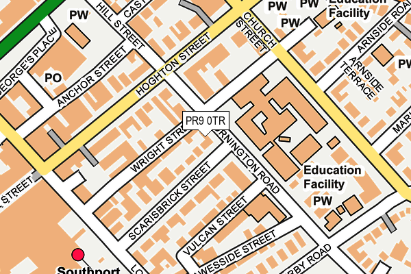 PR9 0TR map - OS OpenMap – Local (Ordnance Survey)