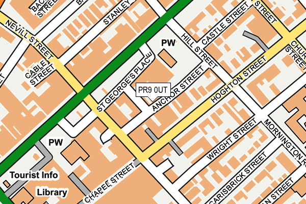 PR9 0UT map - OS OpenMap – Local (Ordnance Survey)