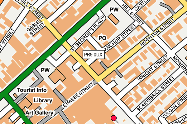 PR9 0UX map - OS OpenMap – Local (Ordnance Survey)