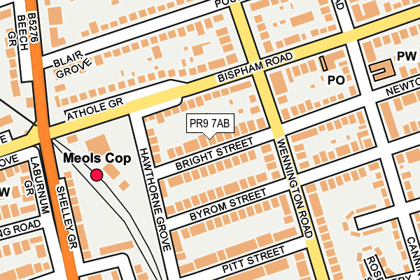 PR9 7AB map - OS OpenMap – Local (Ordnance Survey)