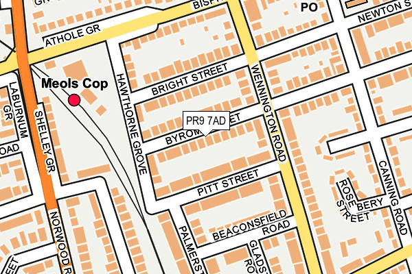 PR9 7AD map - OS OpenMap – Local (Ordnance Survey)