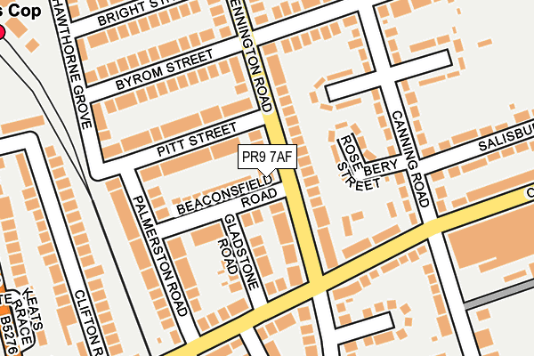 PR9 7AF map - OS OpenMap – Local (Ordnance Survey)