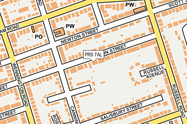 PR9 7AL map - OS OpenMap – Local (Ordnance Survey)