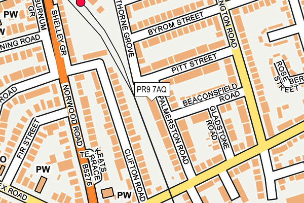PR9 7AQ map - OS OpenMap – Local (Ordnance Survey)