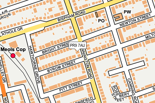 PR9 7AU map - OS OpenMap – Local (Ordnance Survey)