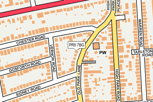 PR9 7BG map - OS OpenMap – Local (Ordnance Survey)