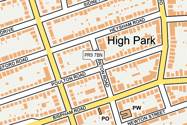 PR9 7BN map - OS OpenMap – Local (Ordnance Survey)
