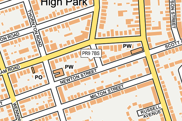 PR9 7BS map - OS OpenMap – Local (Ordnance Survey)