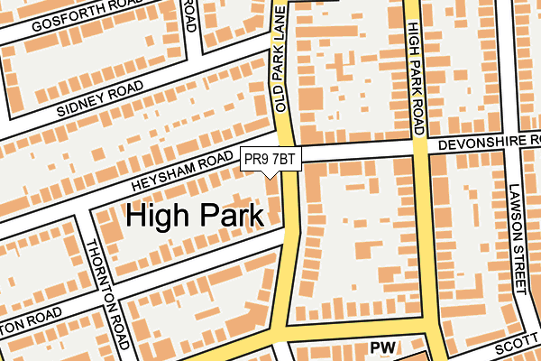 PR9 7BT map - OS OpenMap – Local (Ordnance Survey)