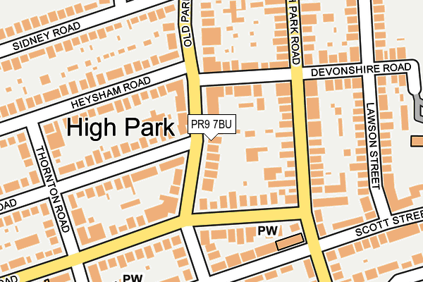 PR9 7BU map - OS OpenMap – Local (Ordnance Survey)