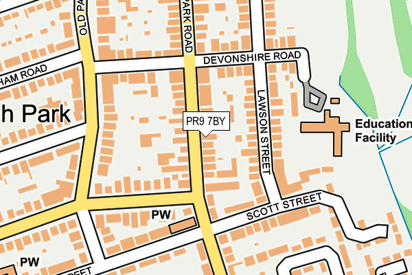 PR9 7BY map - OS OpenMap – Local (Ordnance Survey)