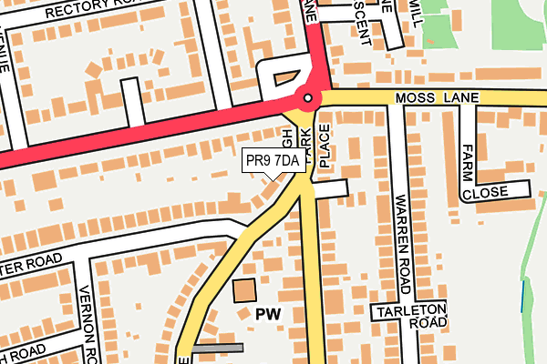 PR9 7DA map - OS OpenMap – Local (Ordnance Survey)