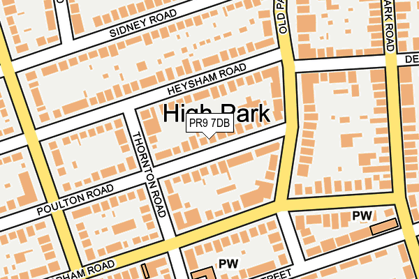 PR9 7DB map - OS OpenMap – Local (Ordnance Survey)