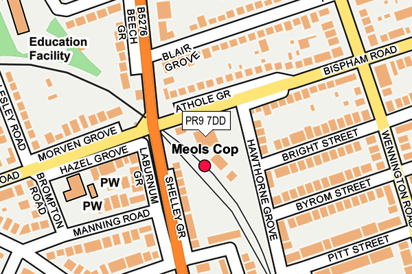 PR9 7DD map - OS OpenMap – Local (Ordnance Survey)