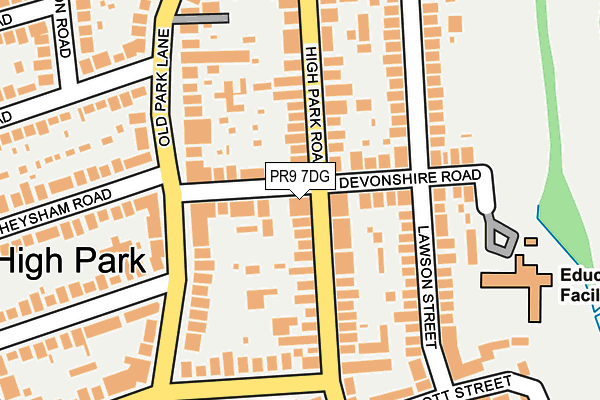 PR9 7DG map - OS OpenMap – Local (Ordnance Survey)
