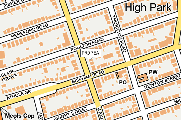 PR9 7EA map - OS OpenMap – Local (Ordnance Survey)