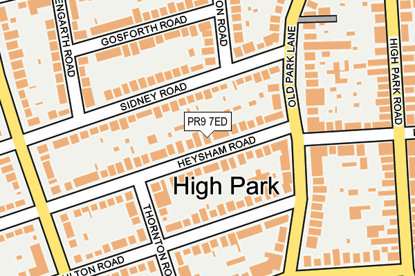 PR9 7ED map - OS OpenMap – Local (Ordnance Survey)