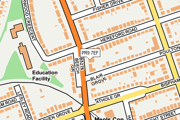 PR9 7EF map - OS OpenMap – Local (Ordnance Survey)