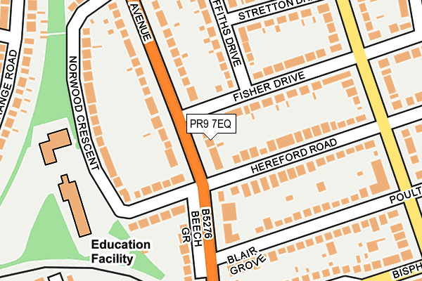 PR9 7EQ map - OS OpenMap – Local (Ordnance Survey)