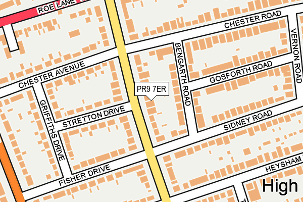 PR9 7ER map - OS OpenMap – Local (Ordnance Survey)