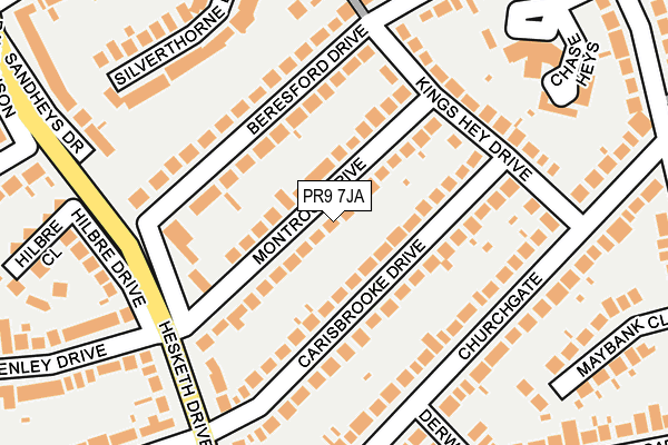 PR9 7JA map - OS OpenMap – Local (Ordnance Survey)