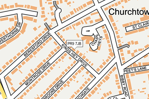 PR9 7JB map - OS OpenMap – Local (Ordnance Survey)